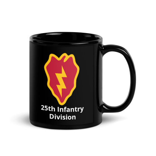 25th Infantry Division Black Glossy Mug