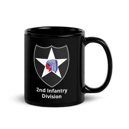 2nd Infantry Division Black Glossy Mug