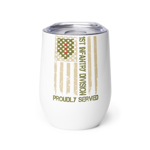 1st Infantry Division Wine tumbler
