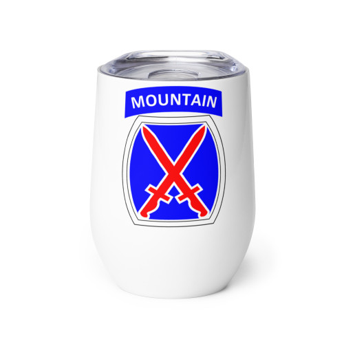 10th Mountain Division Wine tumbler