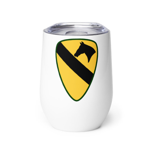 1st Cavalry Division Wine tumbler