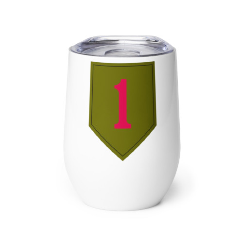 1st Infantry Wine tumbler