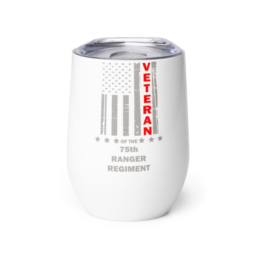 Veteran of the 75th Ranger Regiment Wine tumbler