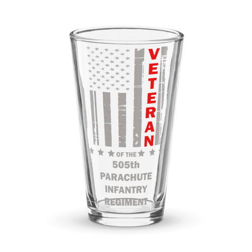Veteran of the 505th Parachute Infantry Regiment pint glass