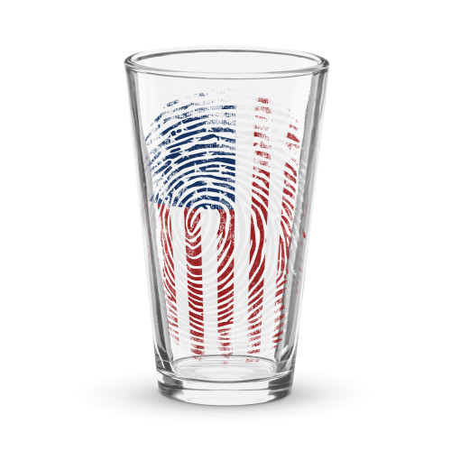 American DNA pint glass