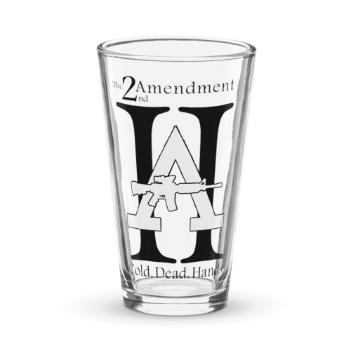 The 2nd Amendment Cold Dead Hands pint glass