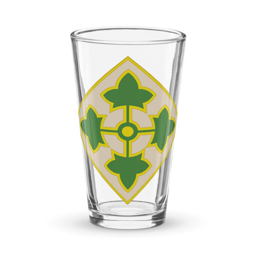 4th Infantry Division pint glass
