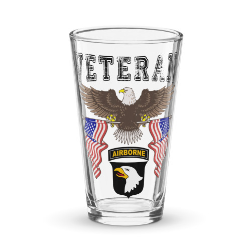 101st Airborne Veteran pint glass