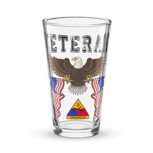 3rd Armored Veteran pint glass