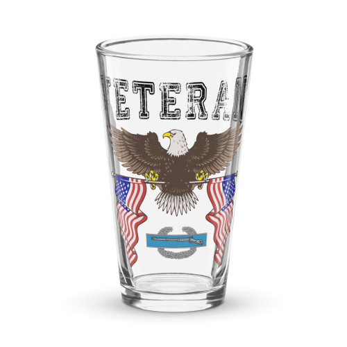 Combat Infantry Badge (CIB) Veteran pint glass