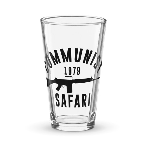 Communist Safari pint glass