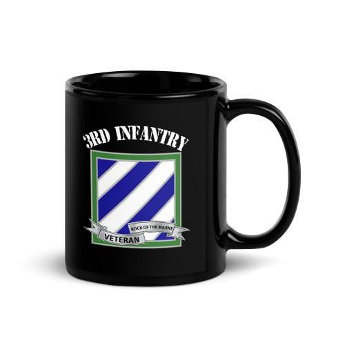 3rd Infantry Division (Rock of the Marne) Black Glossy Mug