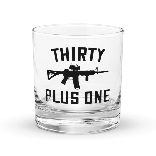 Thirty Plus One Rocks glass