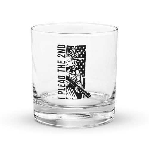 I Plead the 2nd Rocks glass 