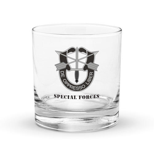 Special Forces Crest Rocks glass