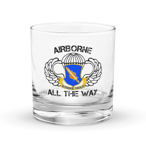 504 Airborne All the Way Rocks glass