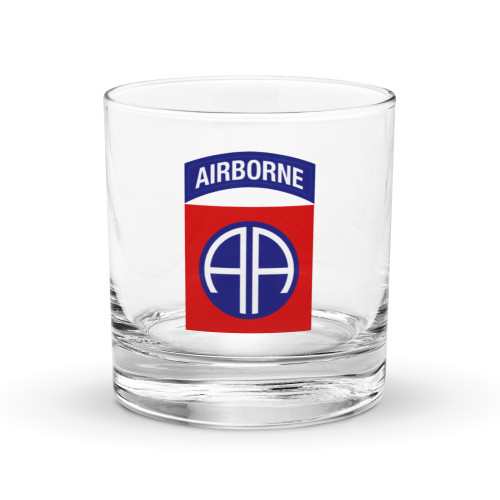 82nd Airborne Rocks glass