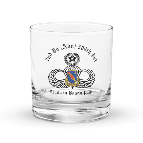 2nd Battalion 504th PIR Rocks glass