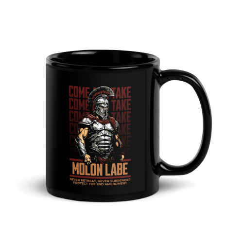 Molon Labe (Come and Take) Black Glossy Mug