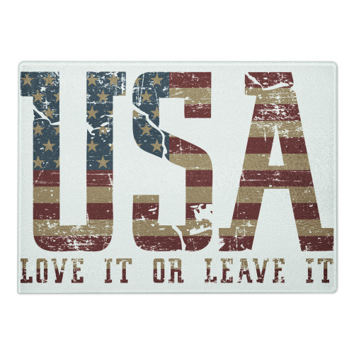 USA (Love It or Leave It) Glass cutting board
