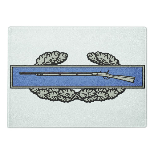 Combat Infantry Badge (CIB) Glass cutting board