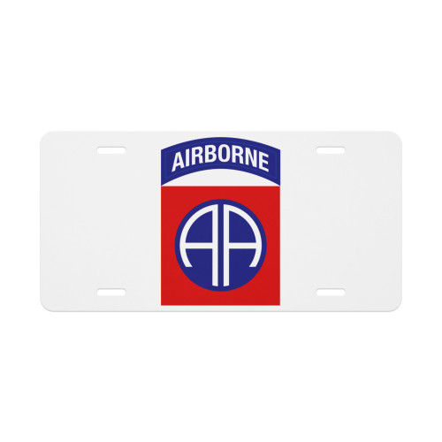 82nd Airborne Vanity license plate