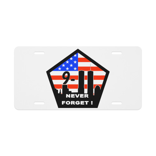 9-11 Never Forget Vanity license plate