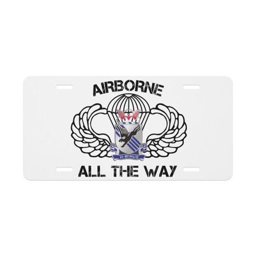 505 Airborne All the Way Vanity license plate