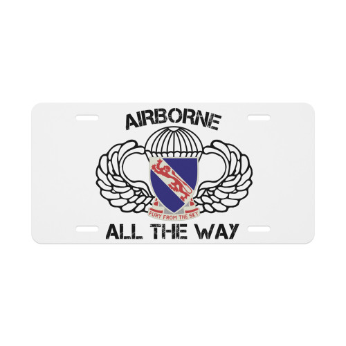 508 Airborne All the Way Vanity license plate