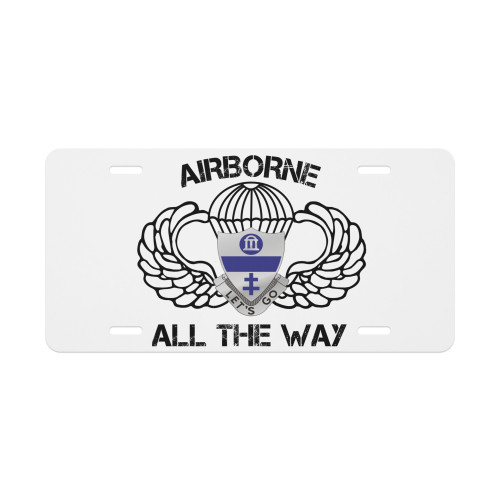 325 Airborne All the Way Vanity license plate