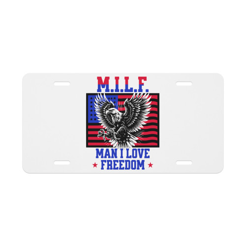 M.I.L.F. Man I Love Freedom Vanity license plate M.I.L.F. Man I Love Freedom Vanity license plate
