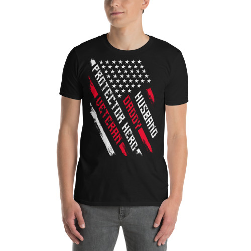 Husband Daddy Protecter Hero Veteran 2 Short-Sleeve Unisex T-Shirt Husband Daddy Protecter Hero Veteran 2 Short-Sleeve Unisex T-Shirt