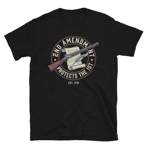 2nd Amendment Protects the 1st Short-Sleeve Unisex T-Shirt