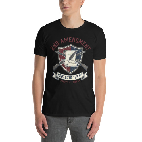 2nd Amendment Protects the 1st Design Short-Sleeve Unisex T-Shirt