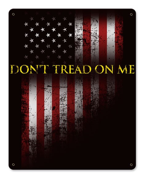 Don't Tread On Me Metal Wall Sign (12X15)