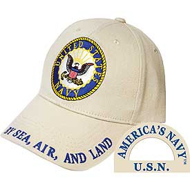 U.S. Navy Logo Khaki Baseball Cap