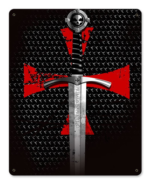 Templar Metal Wall Sign (12X15)