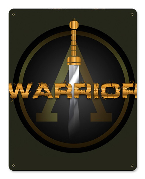 Warrior Metal Wall Sign (12X15)