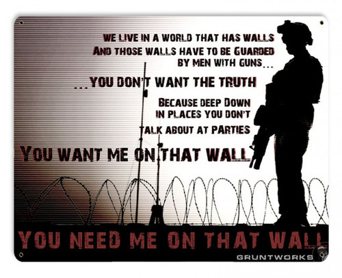 The Wall Metal Wall Sign (15X12)