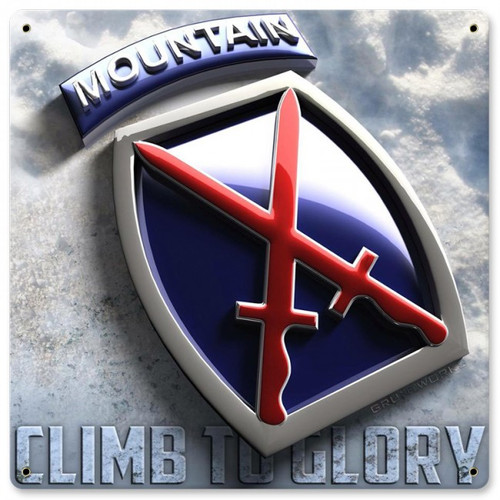10th Mountain Metal Wall Sign (12X12)