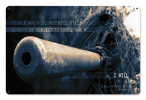 I Will Metal Wall Sign (18X12)