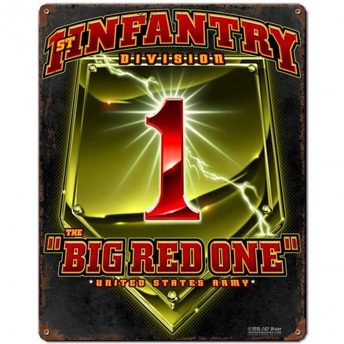 1st ID Big Red One Metal Wall Sign (12X15)