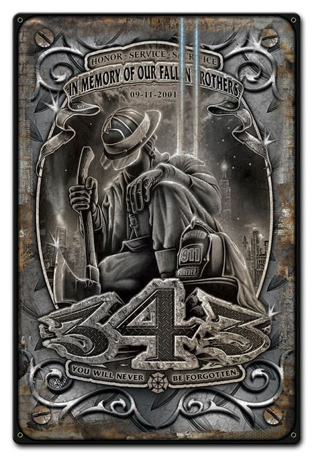 FALLEN BROTHERS Metal Wall Sign (12X18)