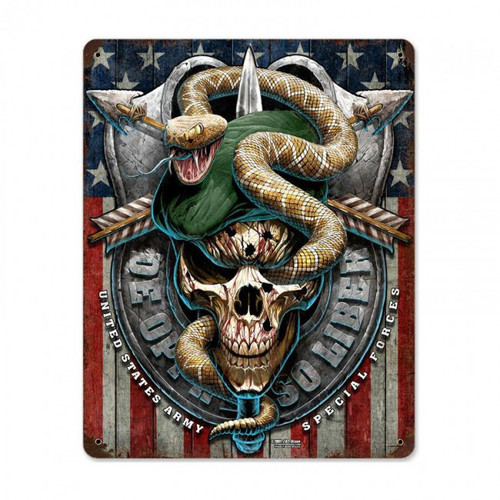 ARMY SPECIAL FORCES  Metal Wall Sign (12X15)