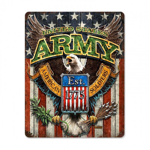 ARMY EAGLE Metal Wall Sign (12X15)