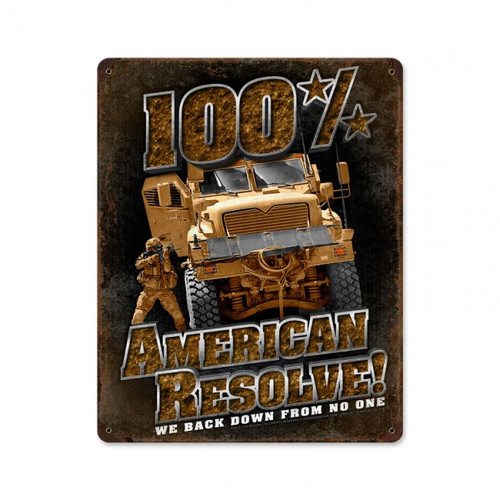 AMERICAN RESOLVE Metal Wall Sign (12X15)