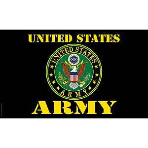 US Army Black 3X5 Flag