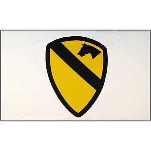 1st Cavalry Division White 3X5 Flag