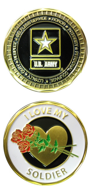 I Love My Soldier Challenge Coin