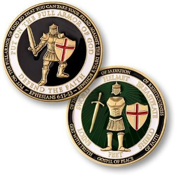 Put On The Whole Armor Of God "Defend The Faith" Challenge Coin